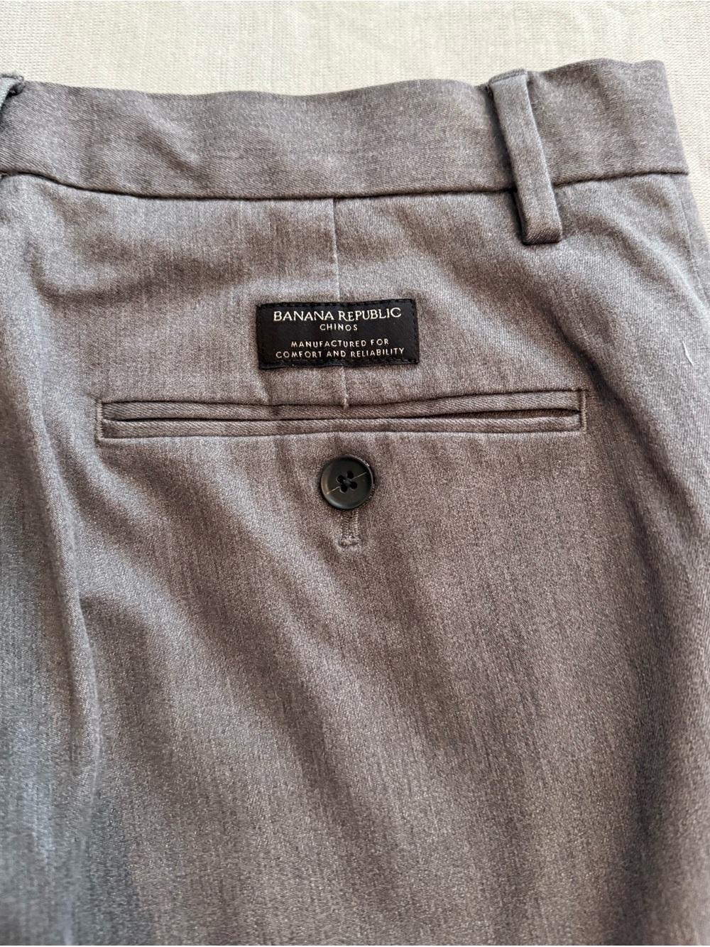 Banana Republic Men's Charcoal Mason Athletic Tapered Fit Chino Pants - Picture 5 of 10
